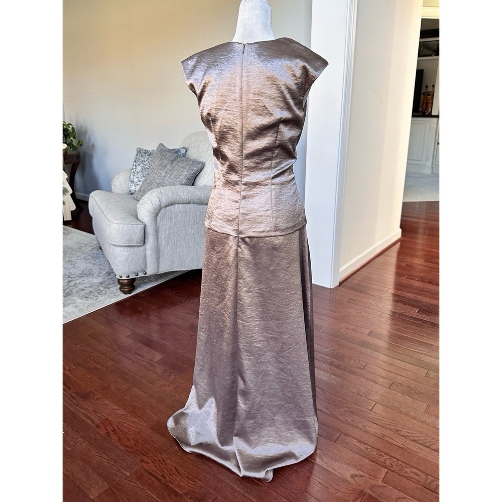 Vintage La Nuit Beaded Neckline Ethereal Divine Feminine Maxi Gown Dress Size 10 - Picture 7 of 11